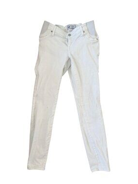 GAP Maternity White Denim Pregnancy Stretch Panel Skinny Jeans Size 28 / US 6